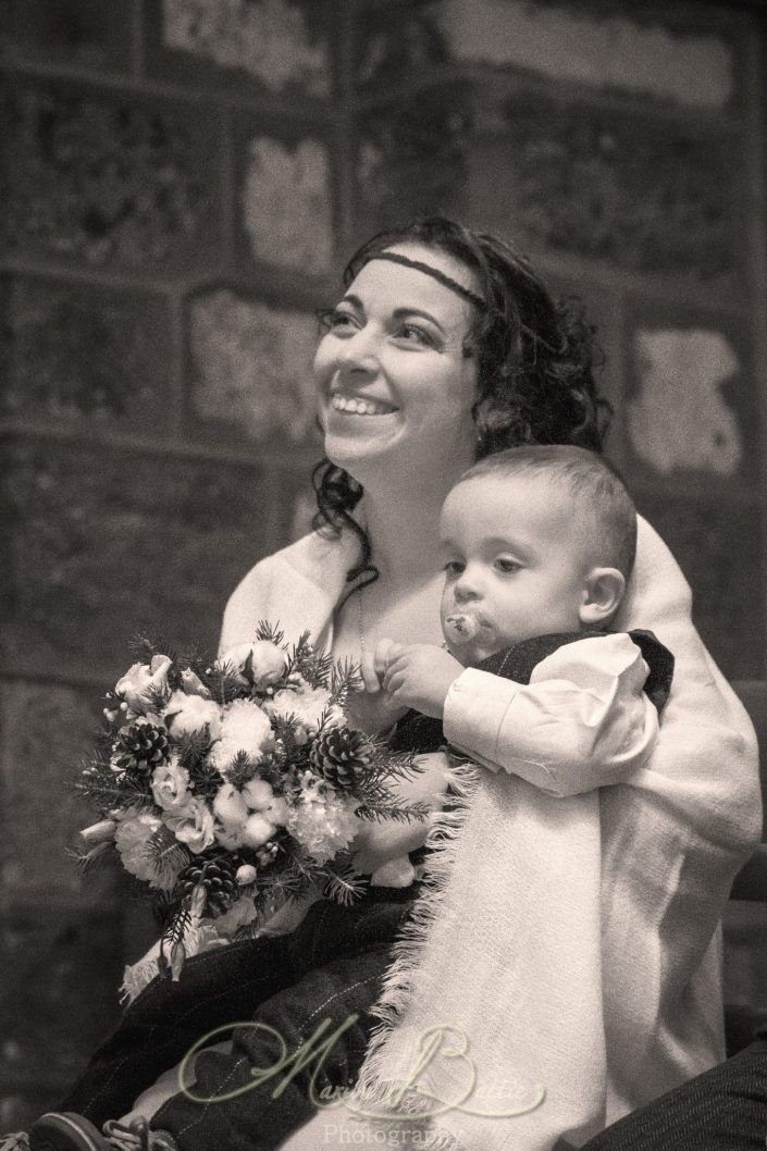 Mariage, église, hiver, Lantriac, Haute-Loire, Auvergne, France