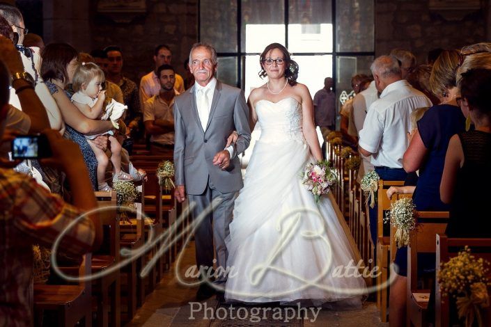 Mariage, mariés, église, Sainte-Sigolène, Haute-Loire, France