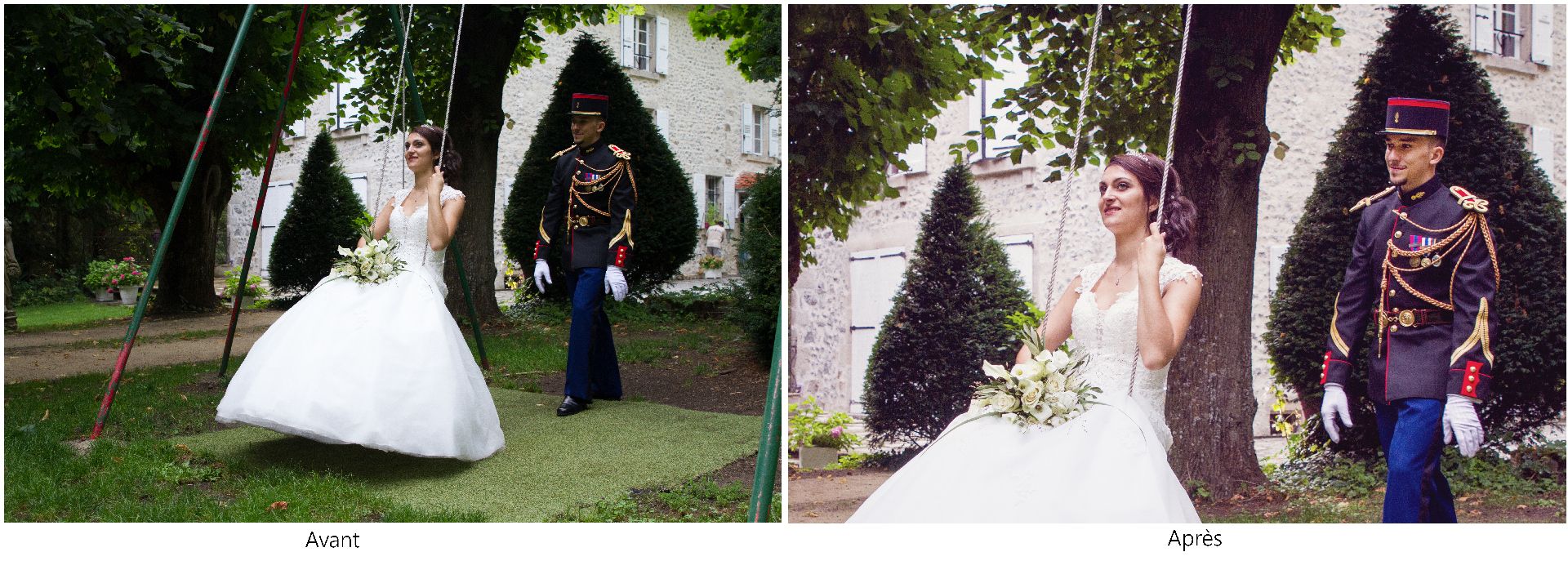 Mariage, Mariage Haute-Loire, Reportage de Mariage, couple, gendarme, séance couple, gendarme, chateau, domaine du Breuil de Doue, Brives-Charensac, Haute-Loire