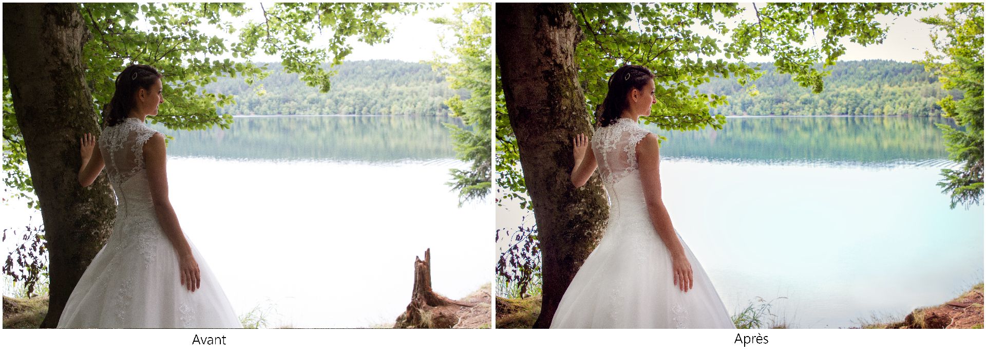 Séance couple, mariage, reportage de mariage, day after, mariée, Mariage Haute-Loire, lac, lac du Bouchet, Cayres, Haute-Loire, nature