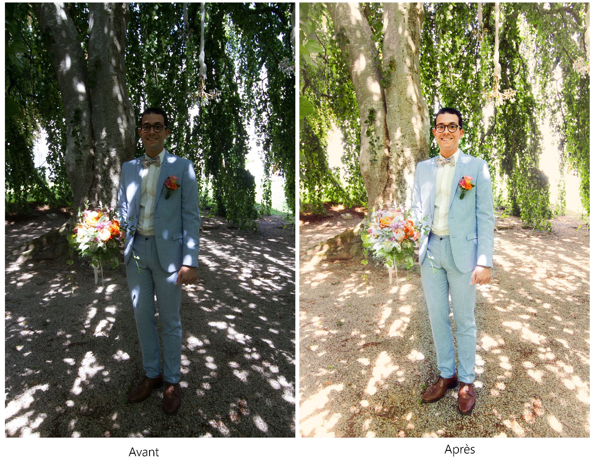 Le marié, chateau de Chazelles, Chalencon, Saint-André-de-Chalencon, Haute-Loire, arbre, nature, photos de couple, reportage de mariage Mariage Haute-Loire